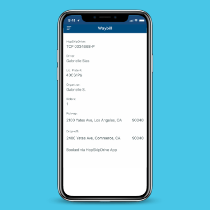 CareDriver waybill