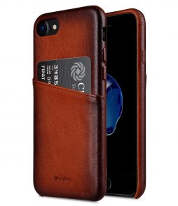 Melkco Elite Series Premium Leather Snap Back Cover Case for Apple iPhone 7 - Snap Back Pocket (Tan )