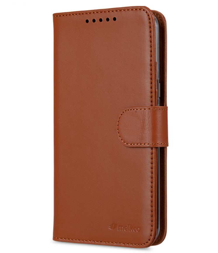 Melkco Premium Genuine Leather Case for Motorola Moto G4 / G4 Plus - Wallet Book Type With Stand Function (Brown)