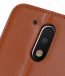 Melkco Premium Genuine Leather Case for Motorola Moto G4 / G4 Plus - Wallet Book Type With Stand Function (Brown)