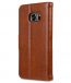 Samsung Galaxy S7 Genuine Leather Case - Folio Stand Book Type (Vintage Brown)