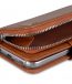 Vetti Craft Genuine Leather Wallets Book With Coin Case for Samsung Galaxy S7 - Brown Wax