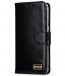 Premium Genuine Leather Folio Stand Book Type CaseFor Samsung Galaxy S7 Edge(5.7") - Black Wax