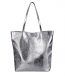 Francpod Camche Series Crocodile Pattern PU Leather Tote Bag - (Silver)
