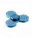 i-mee Carving Tri-Bar Metal Fidget Spinner - (Blue)