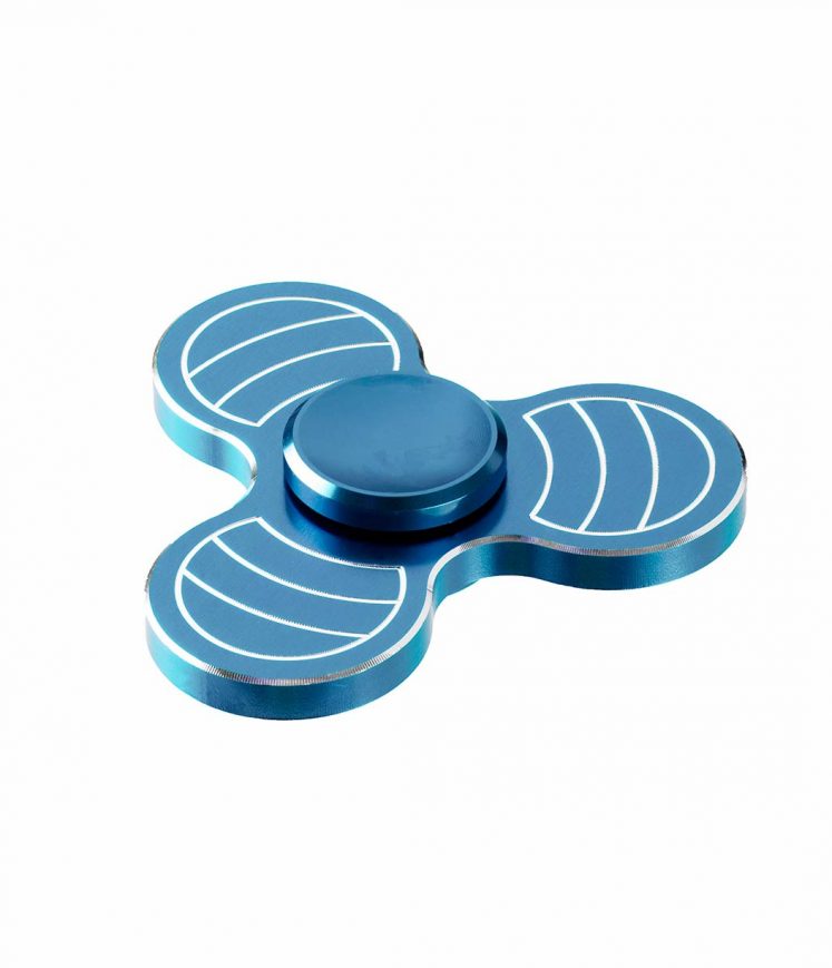 i-mee Carving Tri-Bar Metal Fidget Spinner - (Blue)