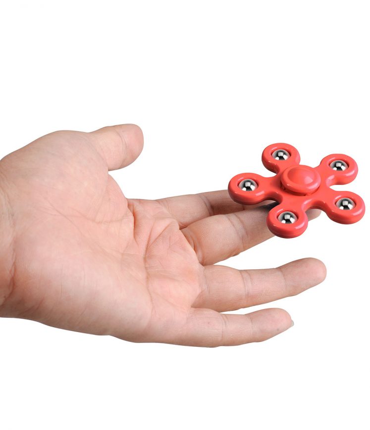 i-mee Steel Balls Five-Bar Fidget Spinner - (Red)