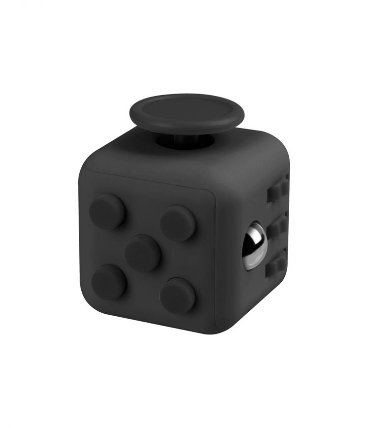 i-mee Stress Relief Fidget Cube - (Black/Black)