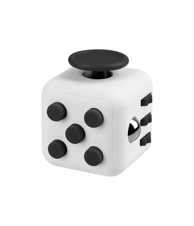 i-mee Stress Relief Fidget Cube - (White/Black)