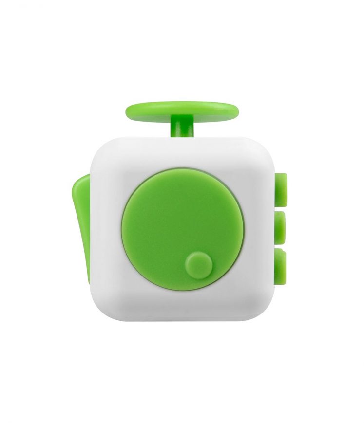 i-mee Stress Relief Fidget Cube - (White/Green)