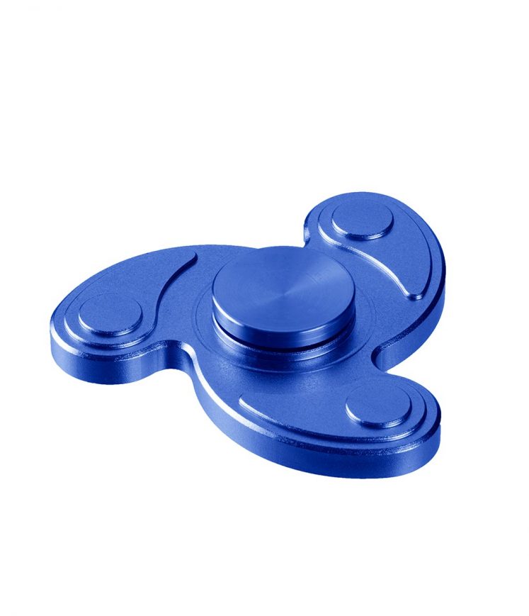 i-mee Swirl Tri-Bar Metal Fidget Spinner - (Blue)