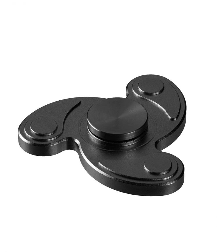 i-mee Swirl Tri-Bar Metal Fidget Spinner - (Black)