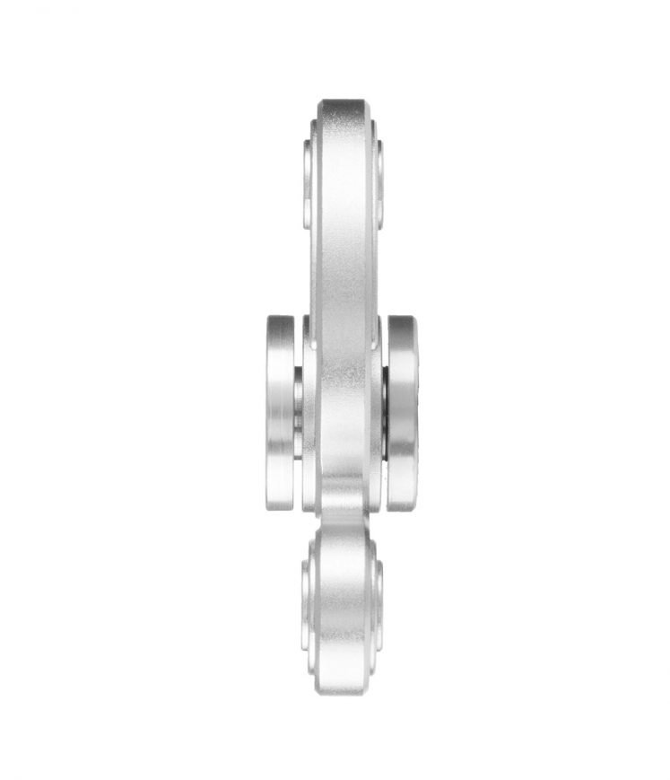 i-mee Swirl Tri-Bar Metal Fidget Spinner - (Silver)