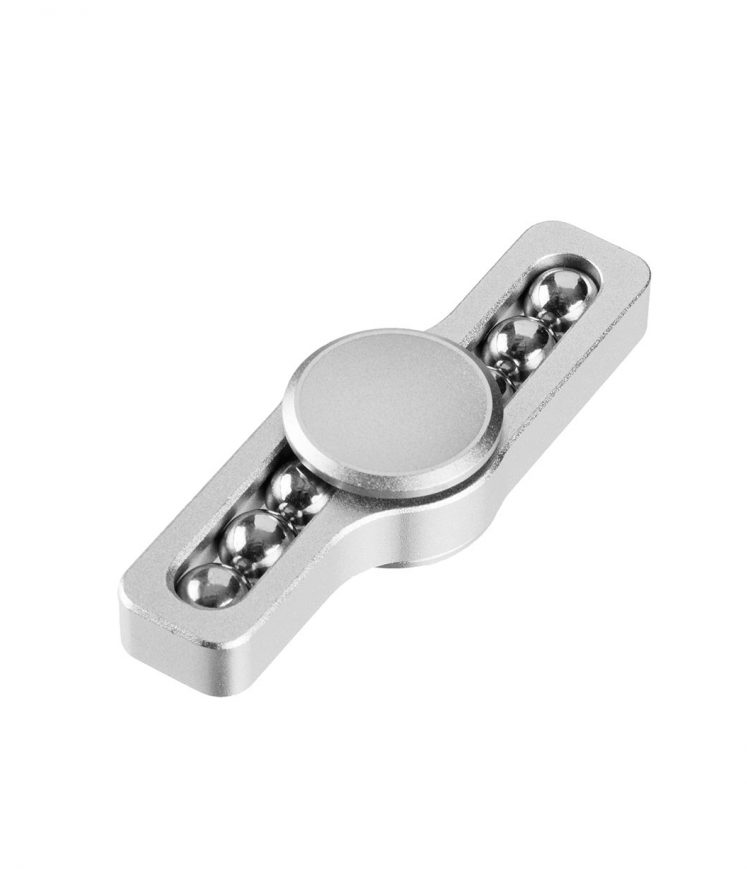 i-mee Beads Dual-Bar Aluminum Alloy Fidget Spinner - (Black)