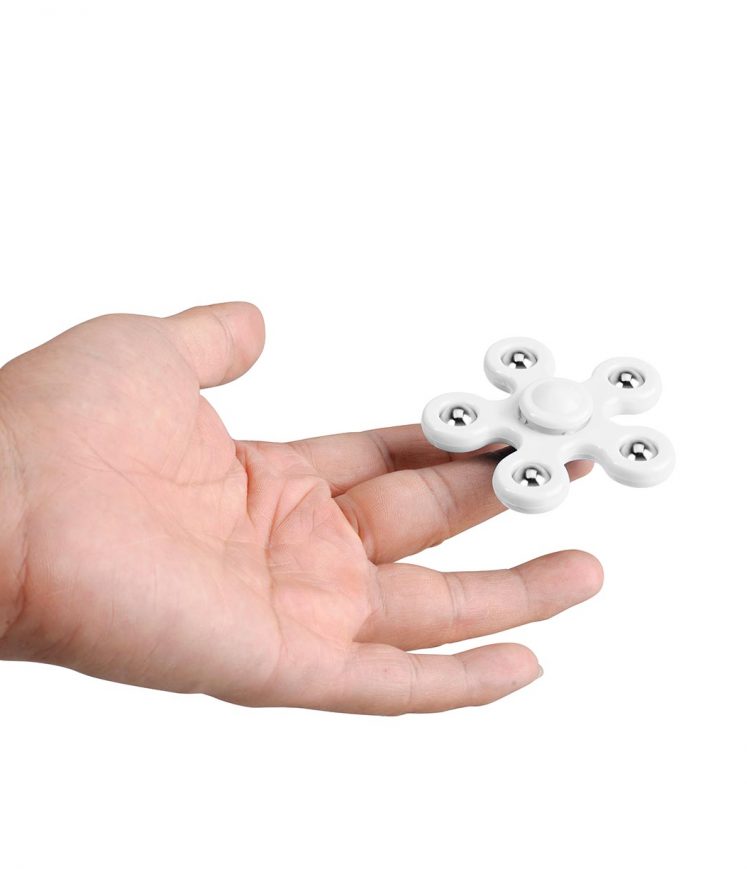 i-mee Steel Balls Five-Bar Fidget Spinner - (White)