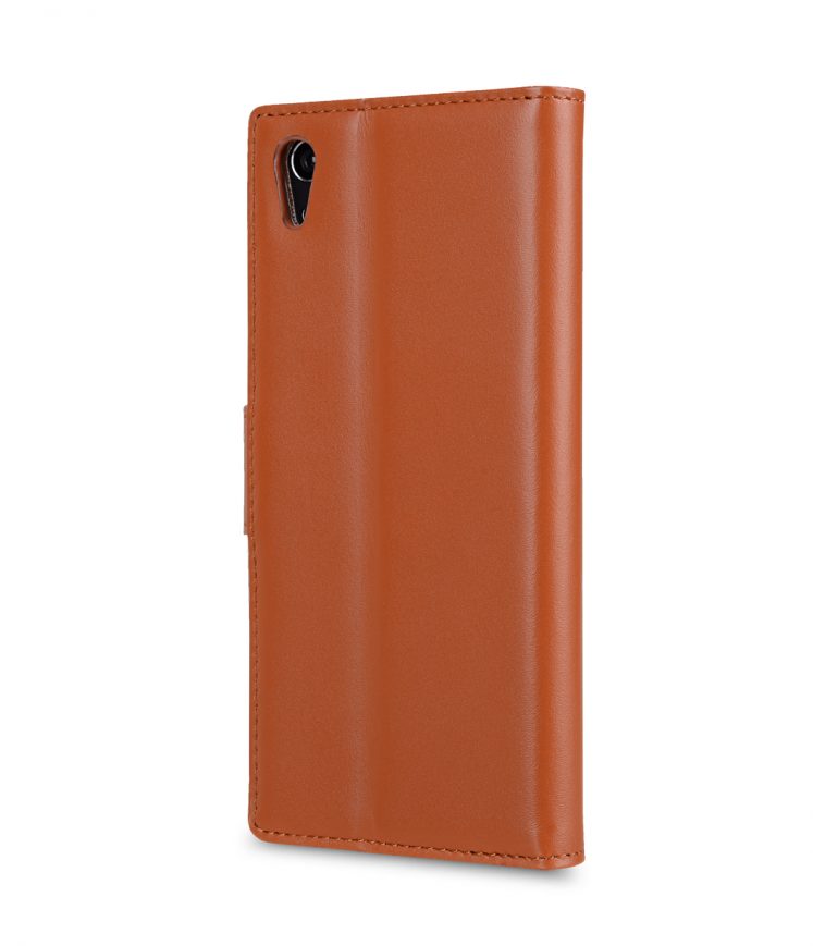 Melkco Premium Leather Case for Sony Xperia XA1 Ultra - Wallet Book Clear Type Stand ( Brown )