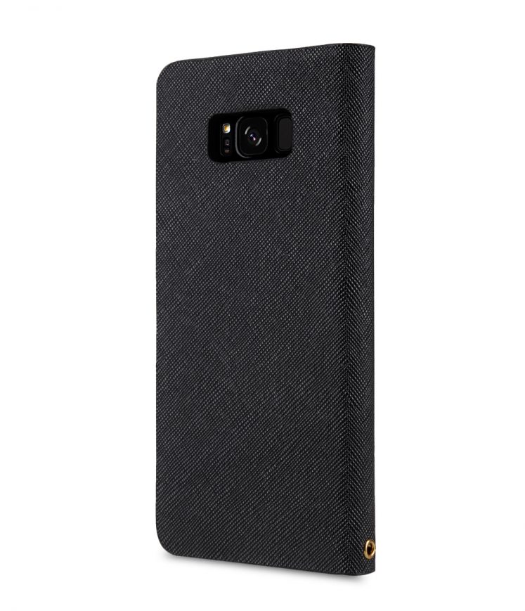 Melkco Fashion Cocktail Series Slim Flip Case for Samsung Galaxy S8 Plus (Black Cross Pattern)