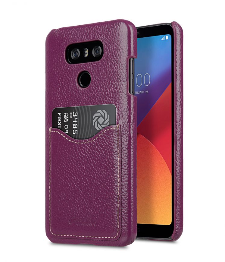 Melkco Premium Leather Card Slot Back Cover V2 for LG G6 - ( Purple LC )