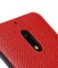 Premium Leather Card Slot Snap Cover for Nokia 6 - (Red LC) Ver.2