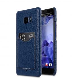 Premium Leather Card Slot Snap Back Cover for HTC U Ultra -Ver.2