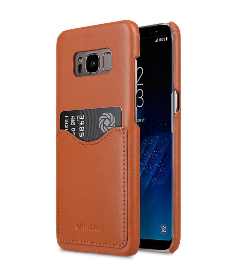 Melkco Premium Leather Card Slot Back Cover V2 for Samsung Galaxy S8 Plus - ( Brown )