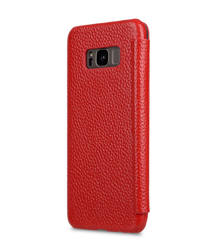 Melkco Premium Leather Case for Samsung Galaxy S8 Plus - Face Cover Book Type ( Red LC )