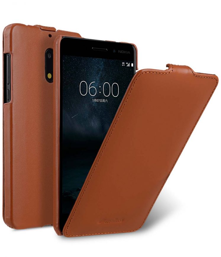 Premium Leather Case for Nokia 6 - Jacka Type (Brown CH)