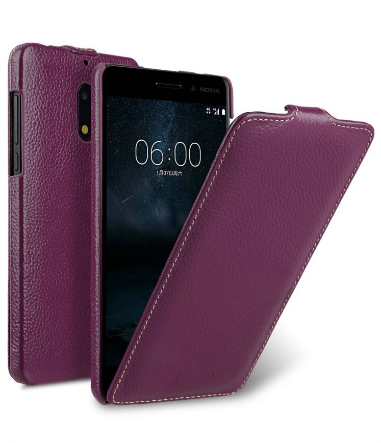 Premium Leather Case for Nokia 6 - Jacka Type (Purple LC)