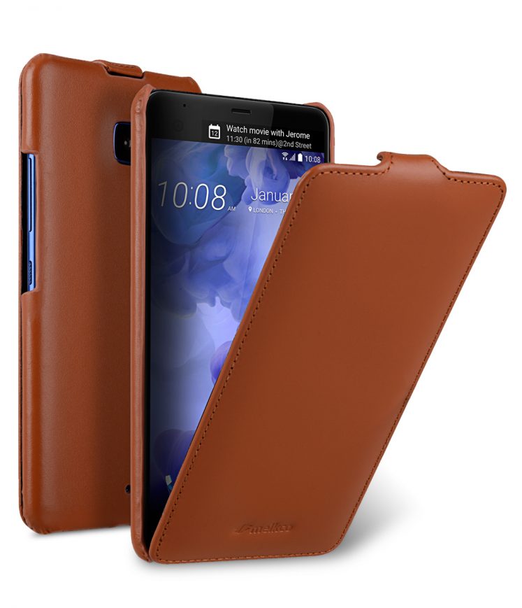 Melkco Premium Leather Case for HTC U Ultra - Jacka Type ( Brown )