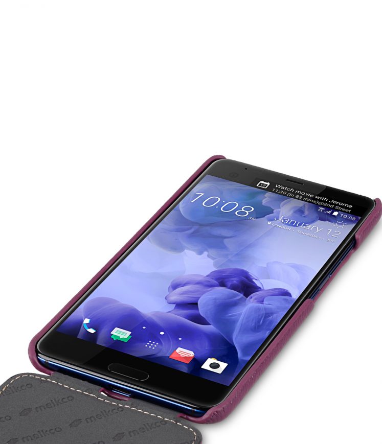 Melkco Premium Leather Case for HTC U Ultra - Jacka Type ( Purple LC )