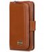 Premium Genuine Leather Wallets Book with Coin Case For Samsung Galaxy S7 - Brown Wax