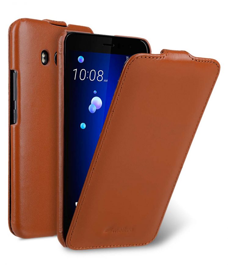 Premium Leather Case for HTC U11 - Jacka Type (Brown CH)