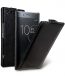 Premium Leather Flip Folio Vertical Case for Sony Xperia XZ Premium - Jacka Type