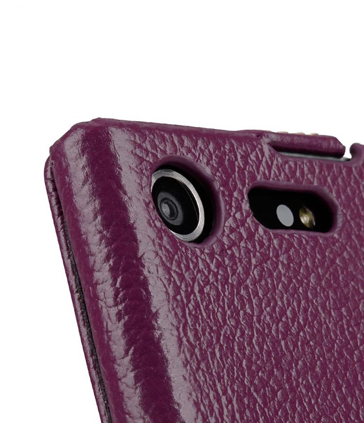 Premium Leather Case for Sony Xperia XZ Premium - Jacka Type (Purple LC)
