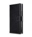 Premium Leather Case for Sony Xperia XZ Premium - Wallet Book Clear Type Stand (Black LC)