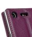 Premium Leather Case for Sony Xperia XZ Premium - Wallet Book Clear Type Stand (Purple LC)
