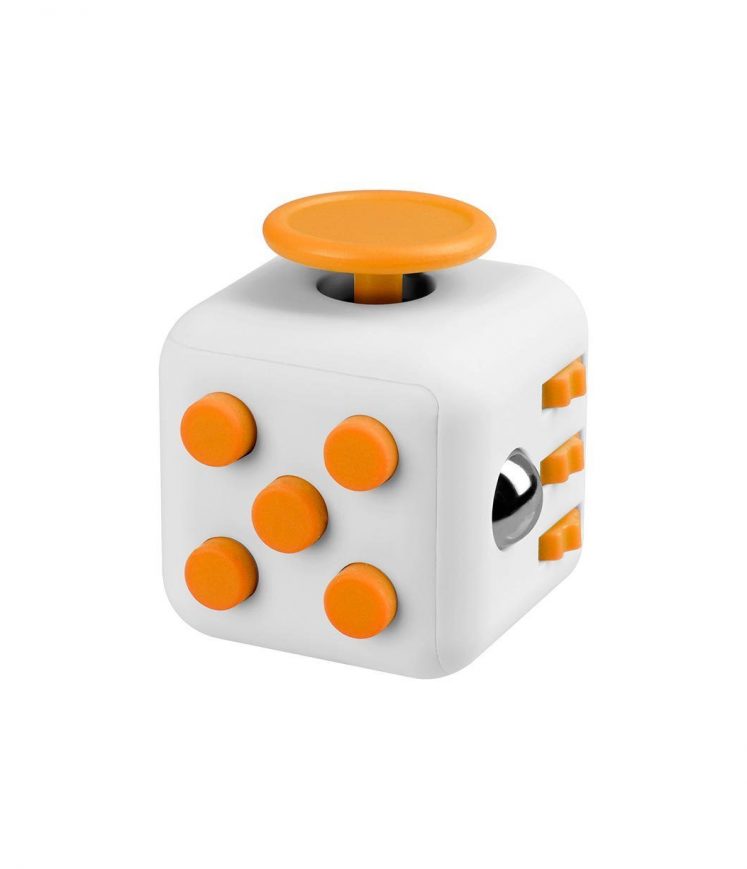 i-mee Stress Relief Fidget Cube - White/Yellow