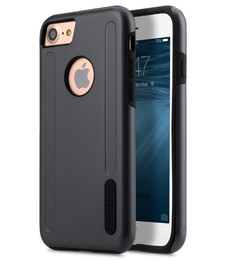 Melkco Kubalt Double Layer Case for Apple iPhone 7 / 8 (4.7") - Grey/Black