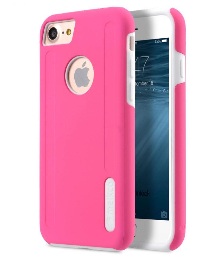 Melkco Kubalt Double Layer Case for Apple iPhone 7 / 8 (4.7") - Pink / White