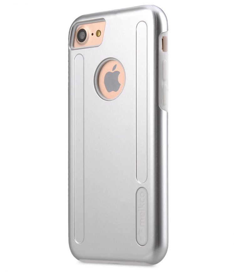 Melkco Kubalt Double Layer Case for Apple iPhone 7 / 8 (4.7") - Silver/White