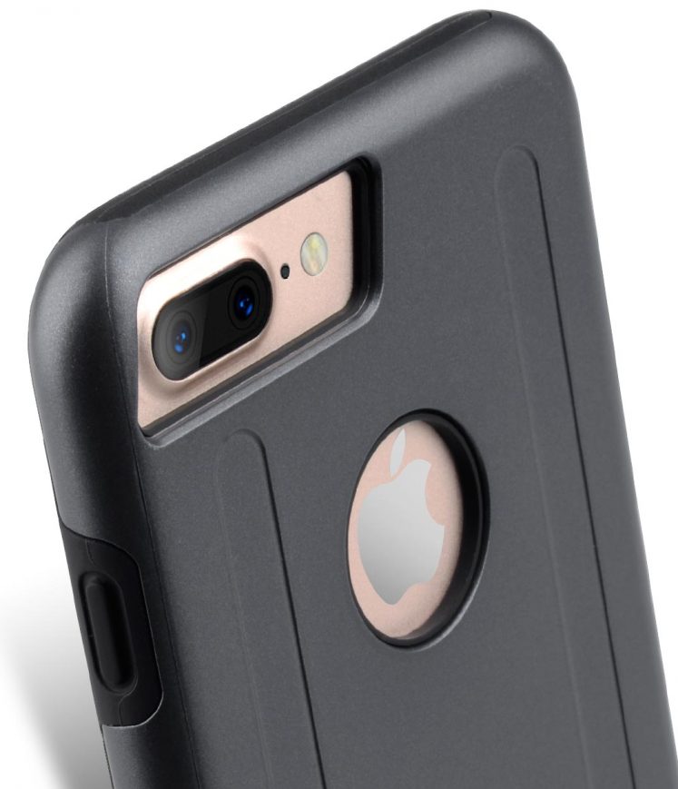 Melkco Kubalt Double Layer Case for Apple iPhone 7 Plus (5.5") -Grey/Black