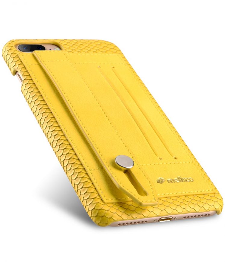 Melkco Fashion Python Skin Series Leather Case with Card Detect Function for Apple iPhone 7 / 8 Plus (5.5") (Yellow)