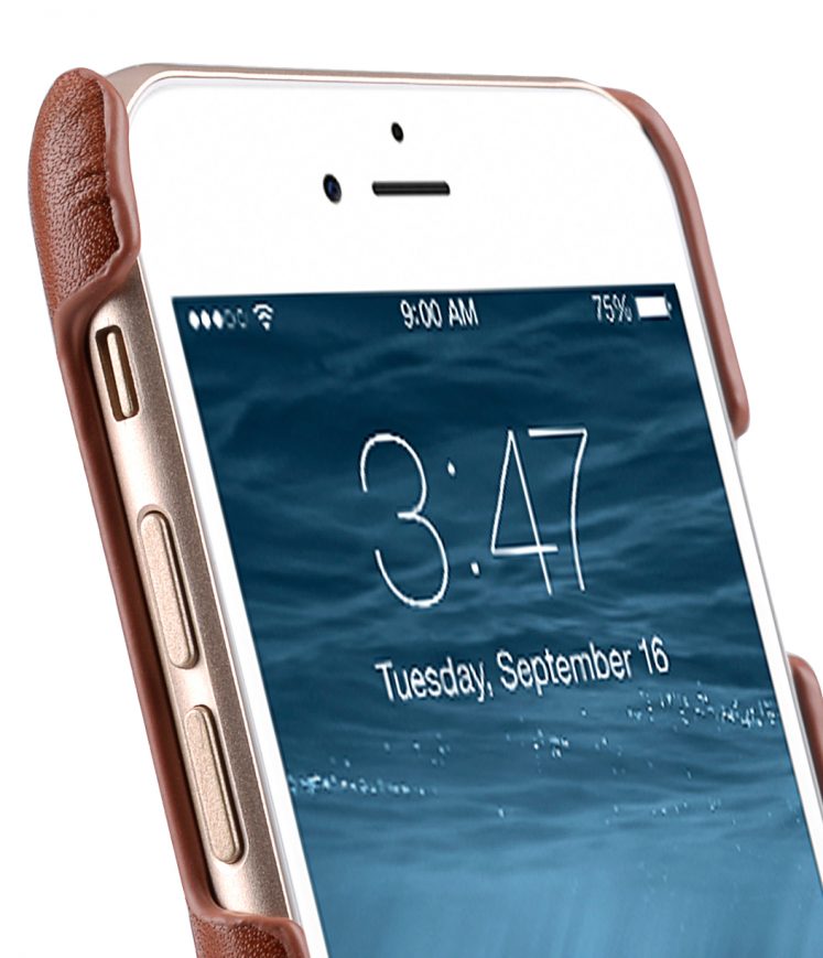 Melkco Premium Leather Card Slot Snap Cover (Ver.1) for Apple iPhone 7 (4.7") (Orange Brown)