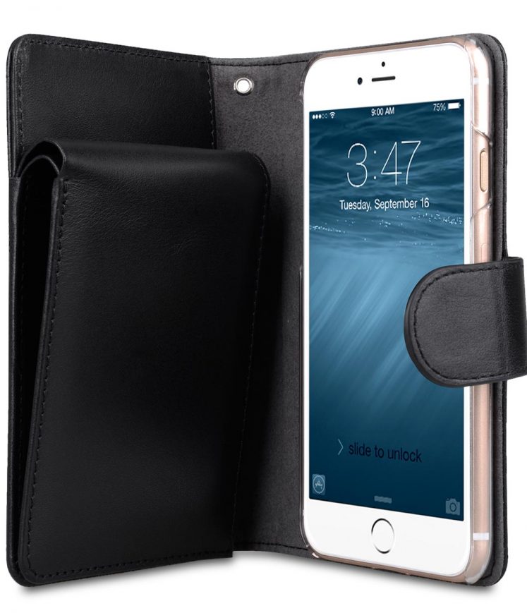 Melkco Premium Leather Case for Apple iPhone 7 / 8 (4.7") - B-Wallet Book Type (Black)