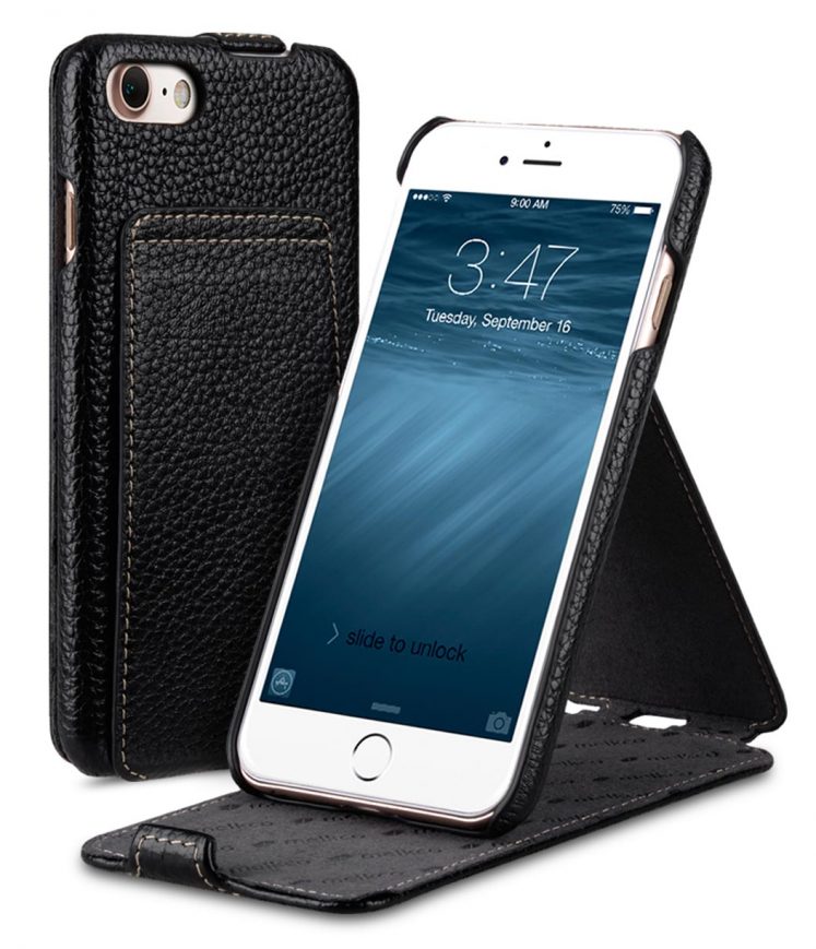 Melkco Premium Leather Case for Apple iPhone 7 (4.7") - Jacka Stand Type (Black LC)