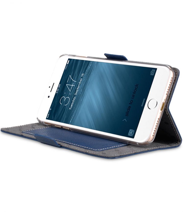Melkco Premium Leather Case for Apple iPhone 7 / 8 Plus (5.5") - Locka Type (Dark Blue LC)