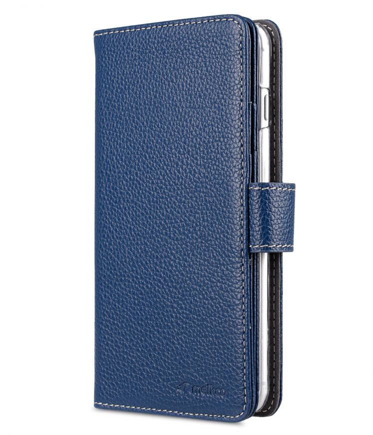 Melkco Premium Leather Case for Apple iPhone 7 / 8 Plus(5.5") - Wallet Plus Book Type (Dark Blue LC)