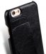Genuine Leather Card Slot Snap Cover For Iphone 6s Plus(5.5) - Vintage Black