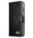 Genuine Leather Folio Stand Book Type Case For Apple iphone 7 (4.7") - Vintage Black