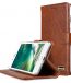 VettiCraft Genuine Leather Case for Apple iPhone 7 Plus (5.5") - Folio Stand Book Type (Vintage Brown)